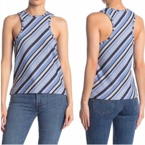 FREE PEOPLE Blue Striped Sidelines Tank Top
